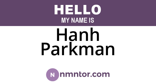 Hanh Parkman