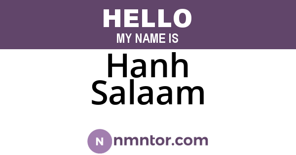 Hanh Salaam