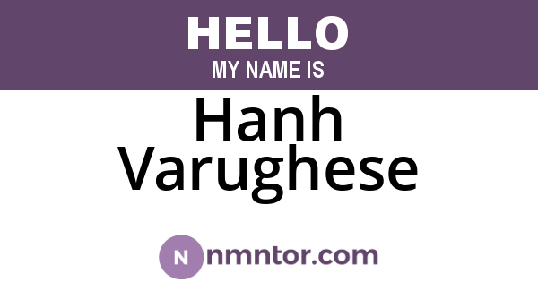 Hanh Varughese