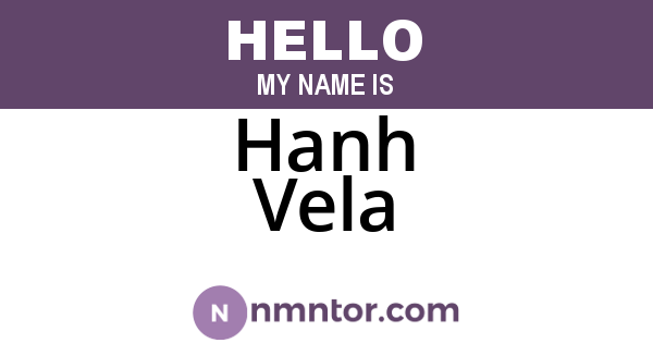 Hanh Vela