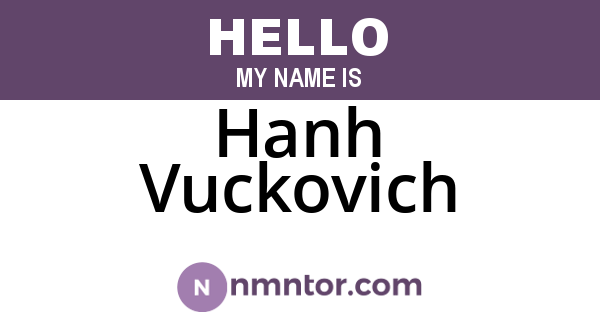Hanh Vuckovich