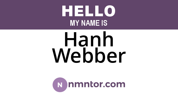 Hanh Webber