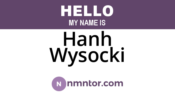 Hanh Wysocki