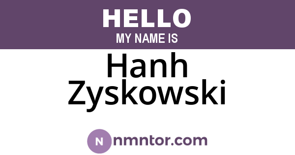Hanh Zyskowski