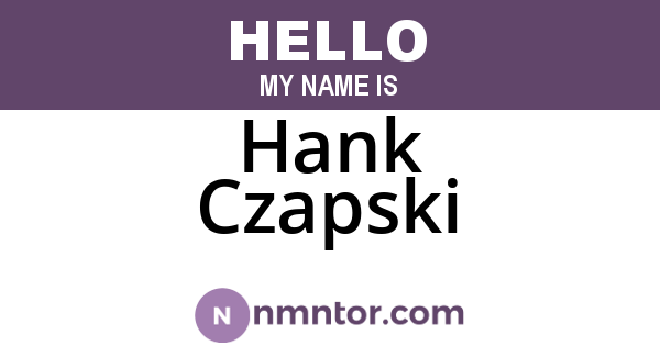 Hank Czapski