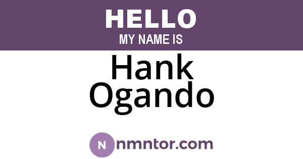 Hank Ogando