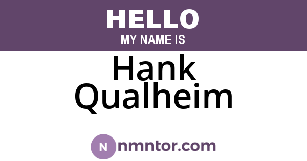 Hank Qualheim