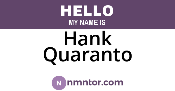 Hank Quaranto