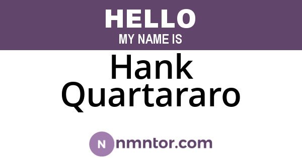 Hank Quartararo
