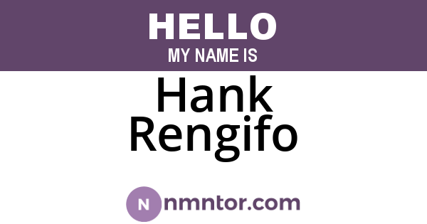 Hank Rengifo