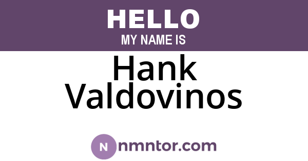 Hank Valdovinos