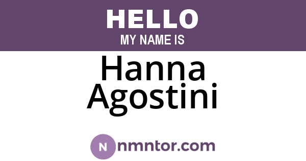 Hanna Agostini