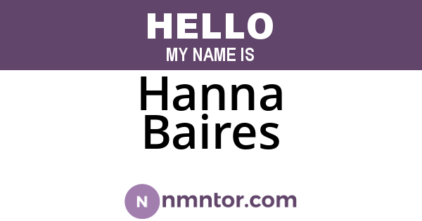 Hanna Baires