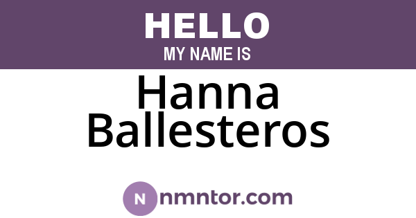 Hanna Ballesteros
