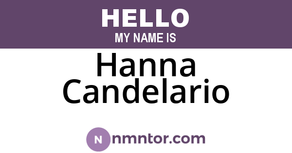 Hanna Candelario