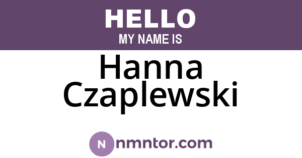 Hanna Czaplewski