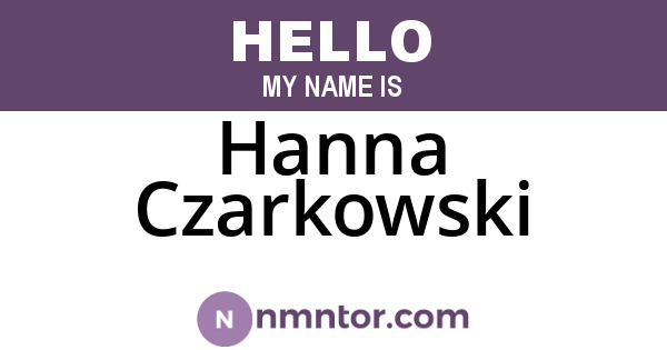 Hanna Czarkowski