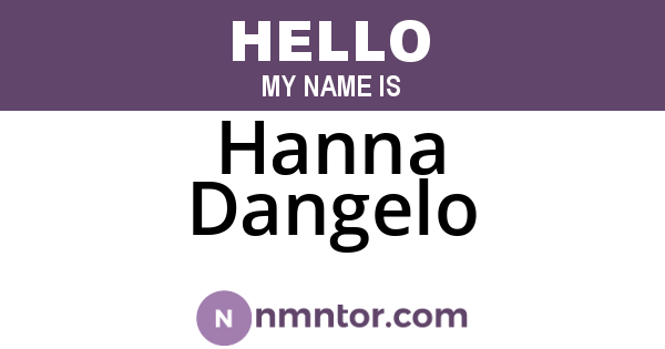 Hanna Dangelo