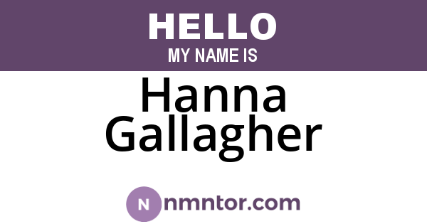 Hanna Gallagher