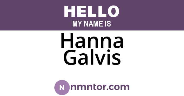Hanna Galvis