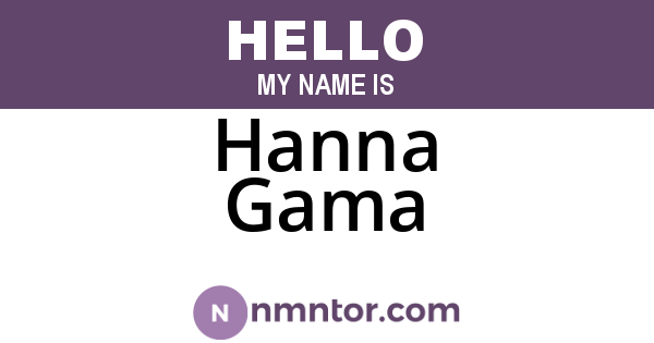 Hanna Gama
