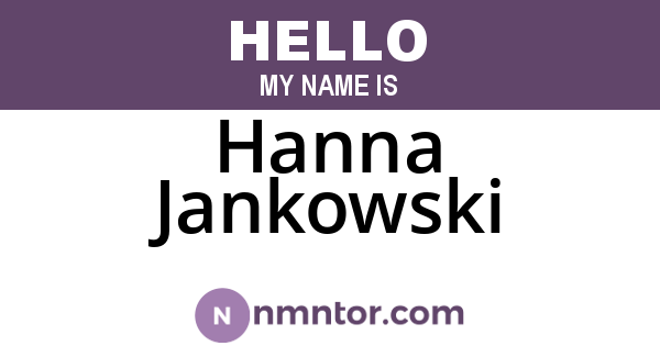 Hanna Jankowski