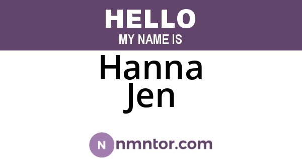 Hanna Jen