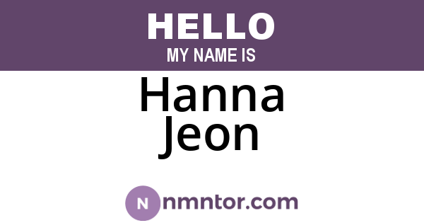 Hanna Jeon