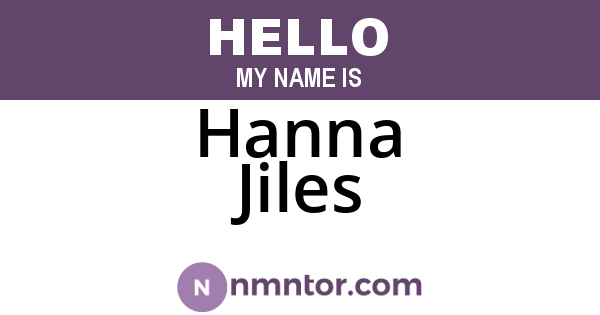 Hanna Jiles