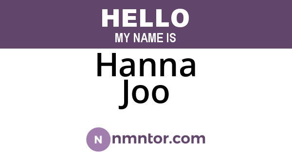 Hanna Joo