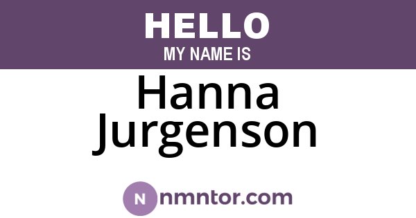 Hanna Jurgenson