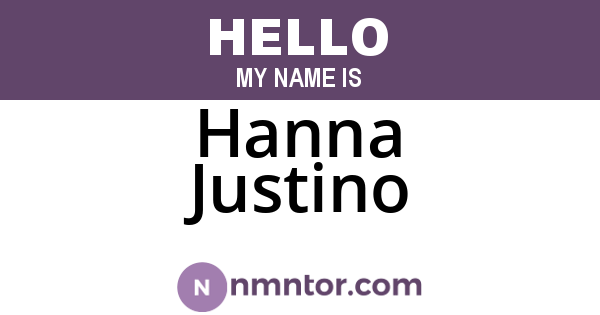 Hanna Justino