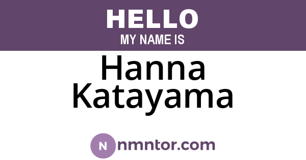Hanna Katayama