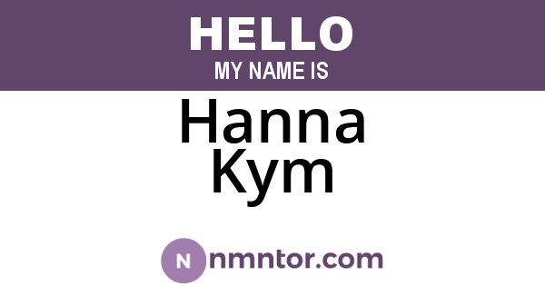 Hanna Kym