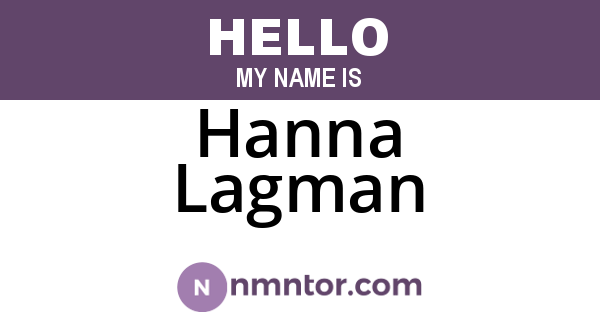 Hanna Lagman