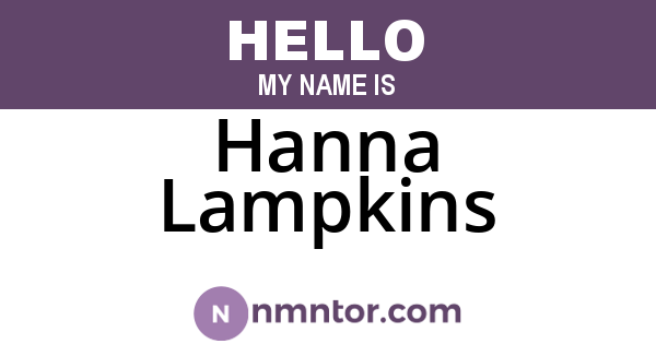 Hanna Lampkins