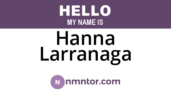 Hanna Larranaga