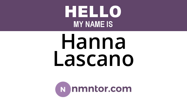 Hanna Lascano