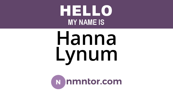 Hanna Lynum