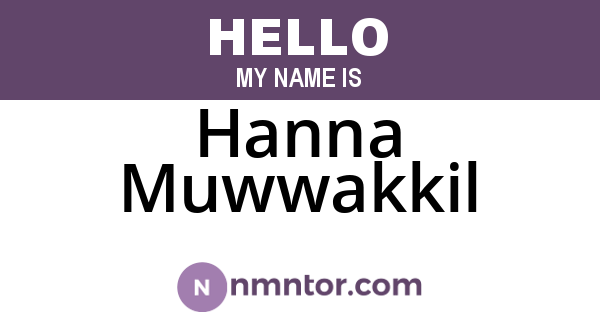 Hanna Muwwakkil