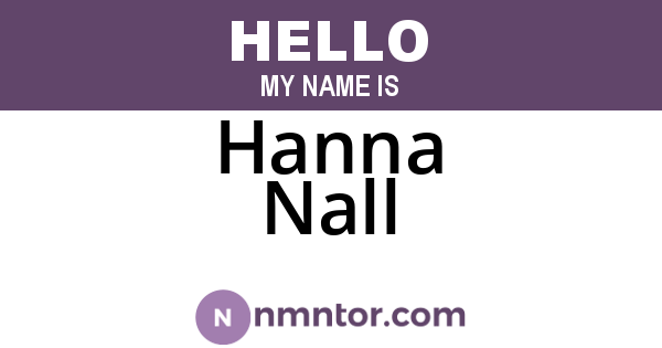 Hanna Nall