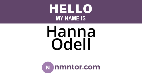 Hanna Odell