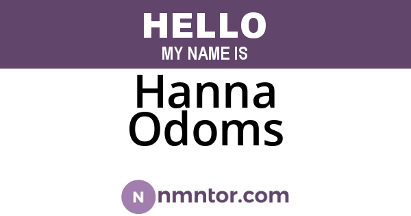 Hanna Odoms
