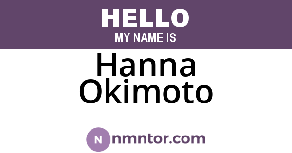 Hanna Okimoto