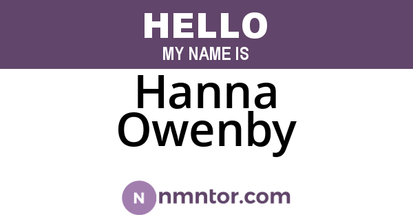 Hanna Owenby