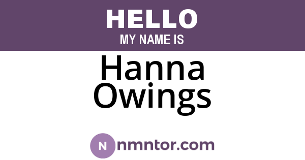 Hanna Owings