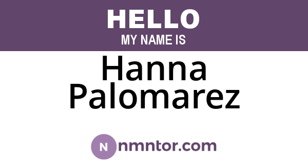 Hanna Palomarez