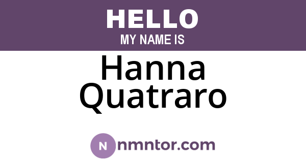 Hanna Quatraro