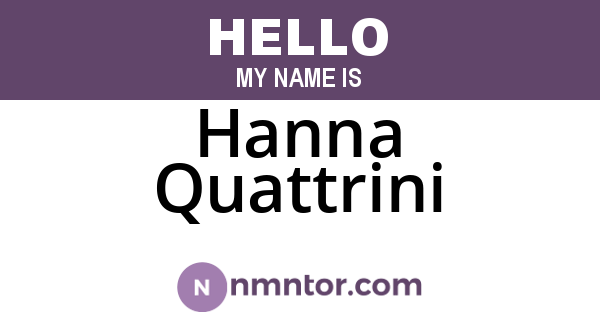Hanna Quattrini