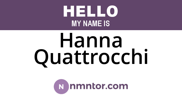 Hanna Quattrocchi